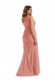 Cheap Cascade Ruffle One Shoulder Bustier Silky Satin Mermaid Bridesmaid Dress Canada