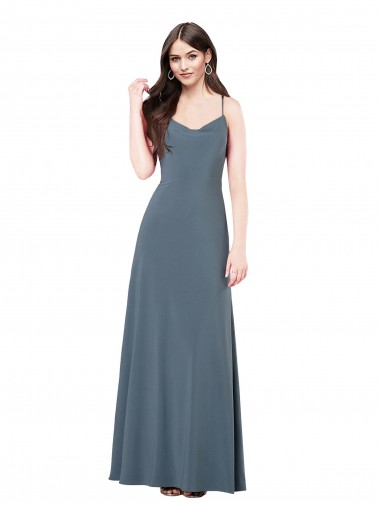 Cheap Classic Spandex Bridesmaid Dress with Scoop Neckline Canada