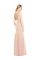 Cheap V-Spaghetti Strap Open Back Bateau Neck Trumpet Bridesmaid Dress Canada