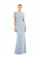 Cheap Draped Backless Crepe Bridesmaid Dress with Pockets Canada