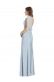 Cheap Bateau Neck Cap Sleeves Open Back Trumpet Bridesmaid Dress Canada