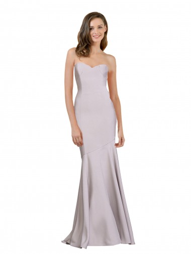 Cheap Crepe Mermaid Bridesmaid Dress with Low Back Canada