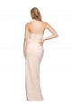 Cheap Full Length Low Back Strapless Crepe Bridesmaid Dress with Thigh High Side Split Canada