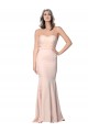 Cheap Full Length Sweetheart Crepe Bridesmaid Dress with Tulle Overlay Canada