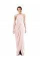 Cheap Halter Draped Tulip Skirt Maxi Bridesmaid Dress Canada