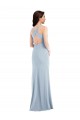 Cheap Criss Cross Cutout Back Maxi Bridesmaid Dress with Front Slit Canada