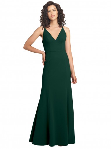 Cheap Form Fitting Stretch Crepe A-Line Bridesmaid Dress Canada