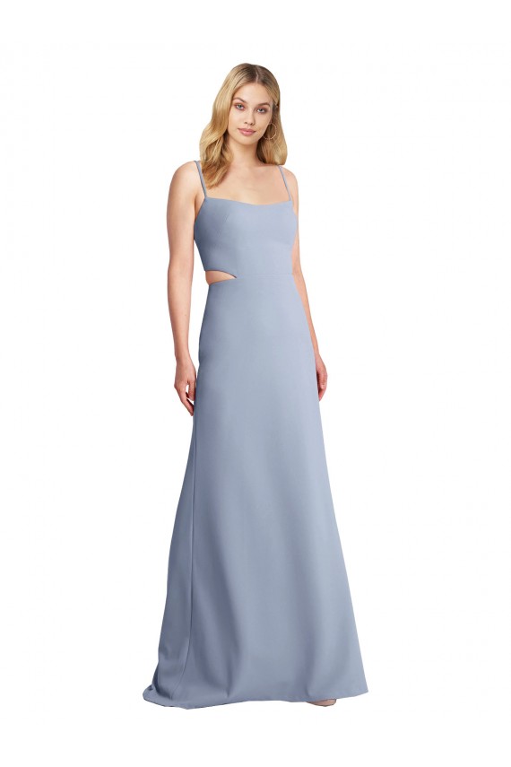 Cheap Feminine Scoop Neckline Long Crepe Slip Bridesmaid Dress  Canada