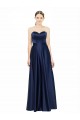 Cheap Floor Length Sweetheart Neckline Stretch Satin Bridesmaid Dress with Belt Canada