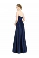 Cheap Floor Length Sweetheart Neckline Stretch Satin Bridesmaid Dress with Belt Canada