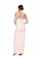 Cheap Cowl Neck Strapless Stretch Satin Bridesmaid Dress with High Split Canada