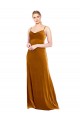 Cheap Long Velvet Cowl Neck Slip Bridesmaid Dress Canada