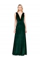 Cheap Daring Deep V-Neck Long Full Length Velvet Bridesmaid Dress Canada