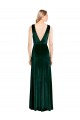 Cheap Daring Deep V-Neck Long Full Length Velvet Bridesmaid Dress Canada