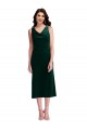 Cheap Cowl Neck Velvet Midi Bridesmaid Dress Canada