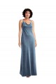 Cheap Cowl Neck Velvet Maxi Slip Bridesmaid Dress Canada