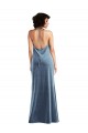 Cheap Cowl Neck Velvet Maxi Slip Bridesmaid Dress Canada