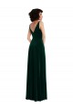 Cheap Floor Length Velvet Maxi Bridesmaid Dress with Shirred Bodice and Front Slit Canada