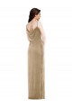 Cheap Asymmetrical One Shoulder Velvet Maxi Slip Bridesmaid Dress Canada